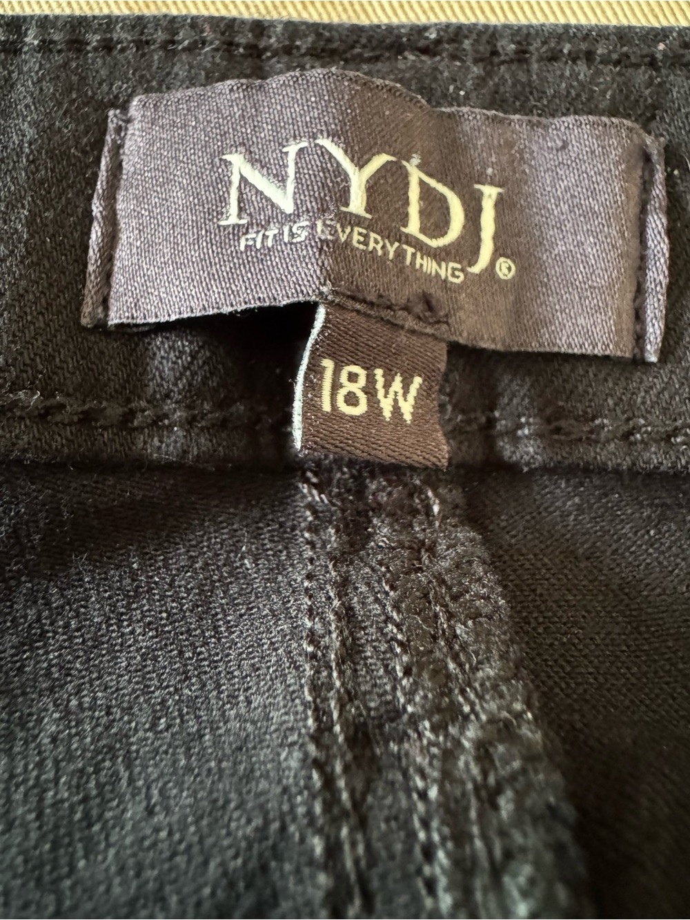 NYDJ Black Wide-Leg Jeans- Size 18w - Picture 4 of 4